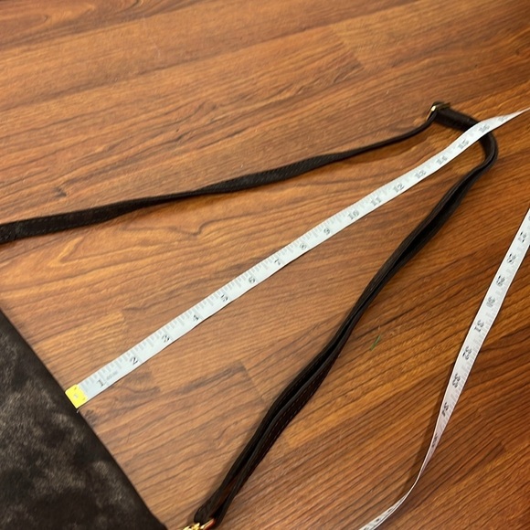 Hammitt  Brown Suede Crossbody Gold Tone Hardware Red Interior EUC - Picture 13 of 16